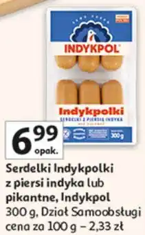 Auchan Serdelki Indykpolki z piersi indyka lub pikantne, Indykpol oferta
