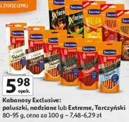 Auchan Kabanosy Exclusive: paluszki, nadziane lub Extreme, Tarczyński oferta