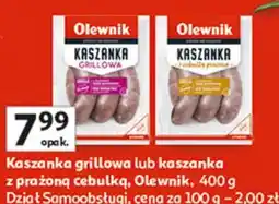 Auchan Kaszanka grillowa lub kaszanka z prażoną cebulką oferta