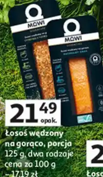 Auchan Łosoś wędzony na gorąco, porcja 125 g, dwa rodzaje Mowi oferta