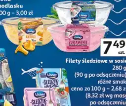 Auchan Filety śledziowe w sosie 280 g Lisner oferta
