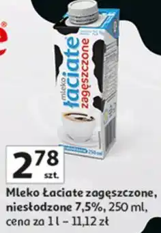Auchan Mleko łaciate zagęszczone, niesłodzone 7,5% oferta