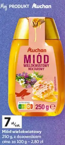Auchan Miód wielokwiatowy 250 g, z oferta