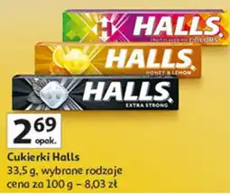 Auchan Cukierki Halls 33,5 g oferta