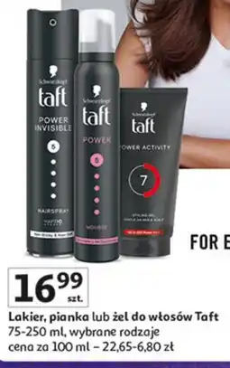Auchan Lakier, pianka lub żel do włosów Taft oferta