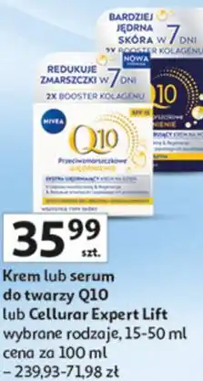 Auchan NIVEA Krem lub serum do twarzy Q10 lub Cellurar Expert Lift oferta