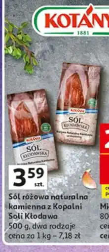 Auchan Sól różowa naturalna kamienna z Kopalni Soli Kłodawa 500 g oferta
