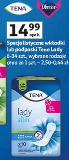 Auchan Specjalistyczne wkładki lub podpaski Tena Lady oferta