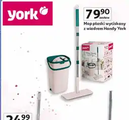 Auchan Mop płaski wyciskany z wiadrem Handy York oferta