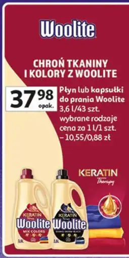 Auchan Płyn lub kapsułki do prania Woolite oferta