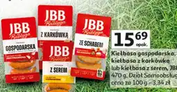 Auchan Kiełbasa gospodarska, kiełbasa z karkówką lub kiełbasa z serem, JBB oferta