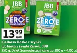 Auchan Kiełbasa śląska z szynki lub biała z szynki Zero-E, JBB oferta