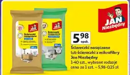 Auchan Ściereczki nasączane lub ściereczki z mikrofibry Jan Niezbędny oferta