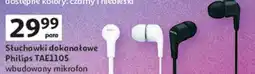 Auchan Słuchawki dokanałowe Philips TAE1105 oferta