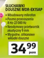 Auchan SŁUCHAWKI DOUSZNE MDR-EX15AP SONY oferta