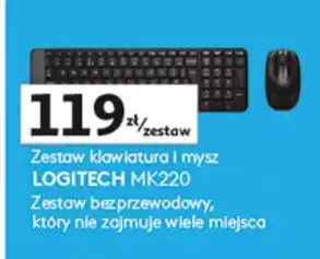 Auchan zestaw klawiatura i mysz LOGITECH MK220 oferta