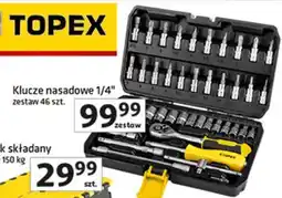 Auchan Klucze nasadowe 1/4 TOPEX zestaw 46 szt oferta