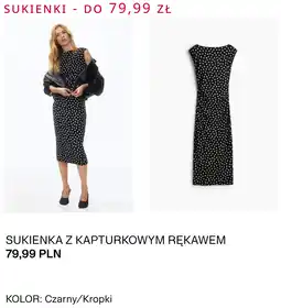 H&M H&M SUKIENKA Z KAPTURKOWYM RĘKAWEM oferta