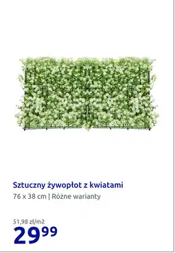 Action Sztuczny żywopłot z kwiatami oferta