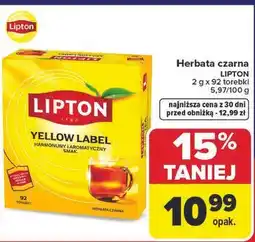 Carrefour Herbata czarna LIPTON oferta
