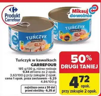 Carrefour Tuńczyk w kawałkach CARREFOUR oferta