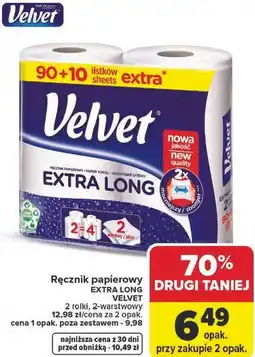 Carrefour Ręcznik papierowy EXTRA LONG VELVET oferta