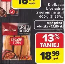 Carrefour Kiełbasa biesiadna z serem na grill Sokołów oferta