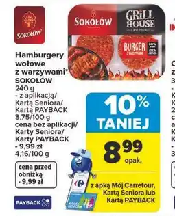 Carrefour Hamburgery wołowe z warzywami* SOKOŁÓW oferta