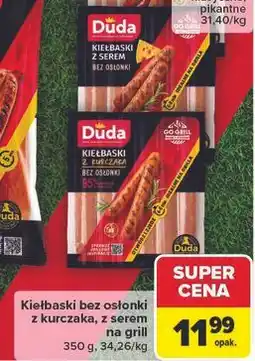Carrefour Kiełbaski bez osłonki z kurczaka, z serem na grill Duda oferta