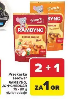 Carrefour Przekąska serowa RAMBYNO, JON-CHEDDAR oferta