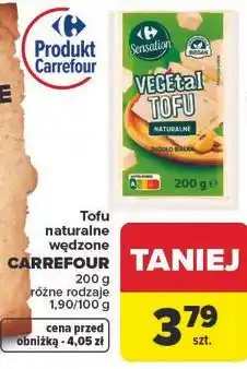 Carrefour Tofu naturalne wędzone CARREFOUR 200 g różne rodzaje oferta