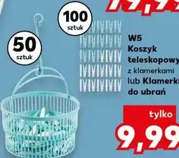 Kaufland Koszyk teleskopowy z klamerkami lub Klamerki do ubrań W5 oferta