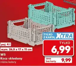 Kaufland Kosz składany różne kolory W5 oferta
