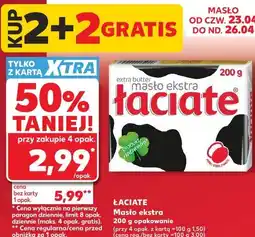 Kaufland ŁACIATE Masło ekstra 200 g opakowanie oferta