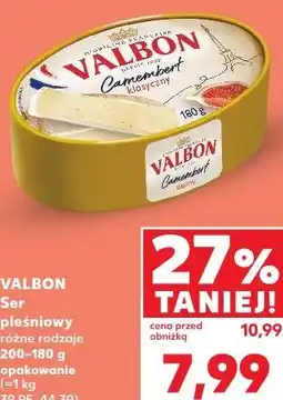 Kaufland Valbon Ser pleśniowy różne rodzaje 200-180 g opakowanie oferta