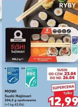 Kaufland MOWI Sushi Hajimari 206,5 g opakowanie (=1 kg 63,06) oferta