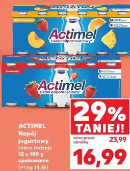 Kaufland Actimel Napój jogurtowy różne rodzaje 12 x 100 g opakowanie oferta