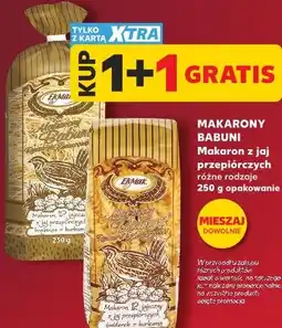 Kaufland MAKARONY BABUNI Makaron z jaj przepiórczych różne rodzaje 250 g opakowanie oferta