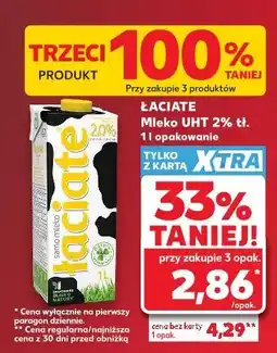 Kaufland Łaciate Mleko UHT 2% tł. 1 l opakowanie oferta