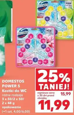 Kaufland POWER 5 Kostki do WC różne rodzaje 3 x 50/2 x 50/ 2 x 48 g opakowanie oferta