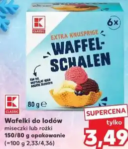 Kaufland K-CLASSIC Wafelki do lodów miseczki lub rożki oferta