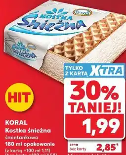 Kaufland KORAL Kostka śnieżna śmietankowa oferta