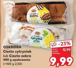 Kaufland OSKROBA Ciasto cytryniak lub Ciasto zebra 400 g opakowanie oferta