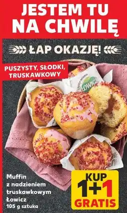 Kaufland Muffin z nadzieniem truskawkowym Łowicz 105 g sztuka oferta