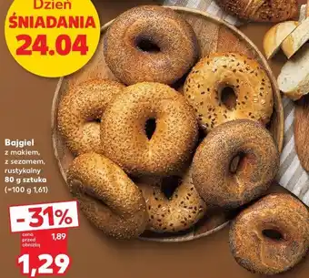 Kaufland Bajgiel z makiem, z sezamem, rustykalny oferta