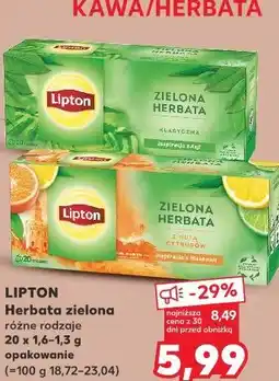 Kaufland Herbata zielona LIPTON oferta