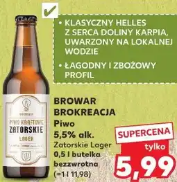 Kaufland BROWAR BROKREACJA Piwo 5,5% alk. Zatorskie Lager oferta