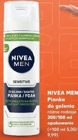 Kaufland NIVEA MEN Pianka do golenia różne rodzaje 200/100 ml opakowanie oferta