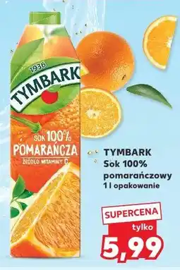 Kaufland TYMBARK Sok 100% pomarańczowy 1 l opakowanie oferta