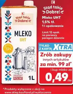 Kaufland Mleko UHT 1,5% tł oferta